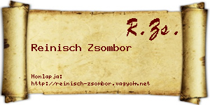 Reinisch Zsombor névjegykártya